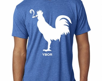 Smokin' Rooster Tee (Vintage Royal Blue)