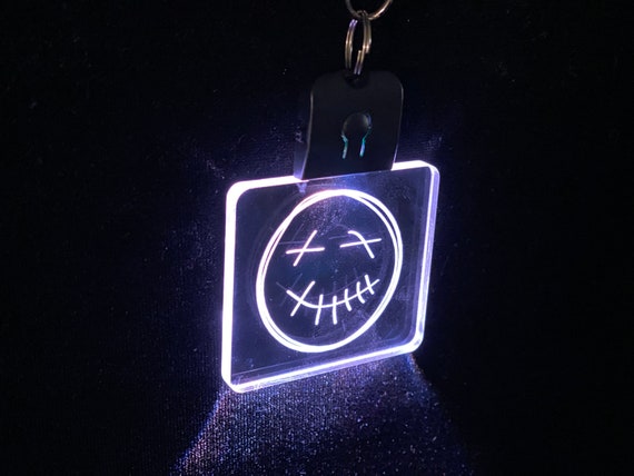 LED Necklace Light Up necklace Keychain LED Keychain Cactus Jack Made in USA Stocking Stuffer Travis Scott Color Changing
