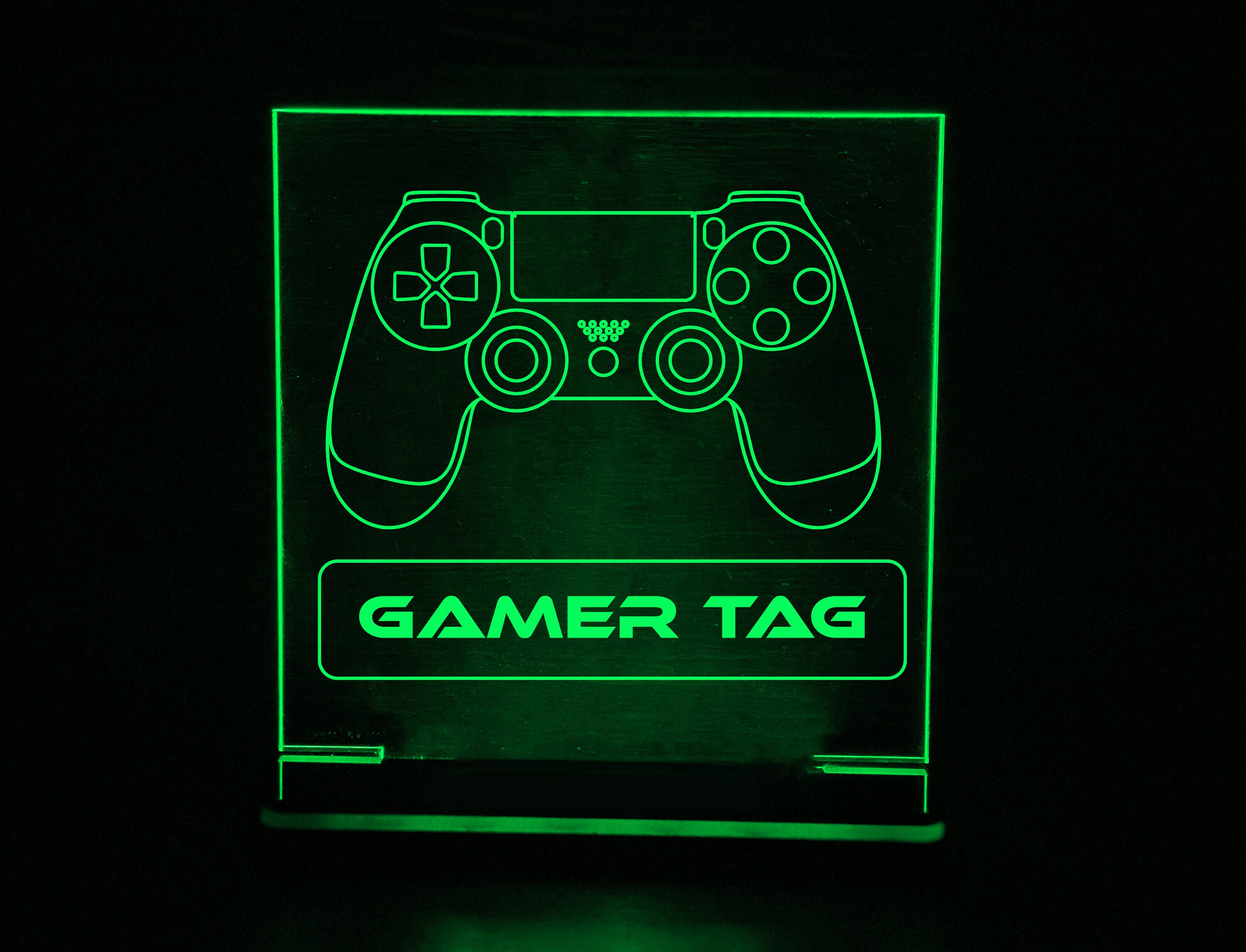 Game. Controller LED Edgelit Acrylic Lamp Night Light Etsy