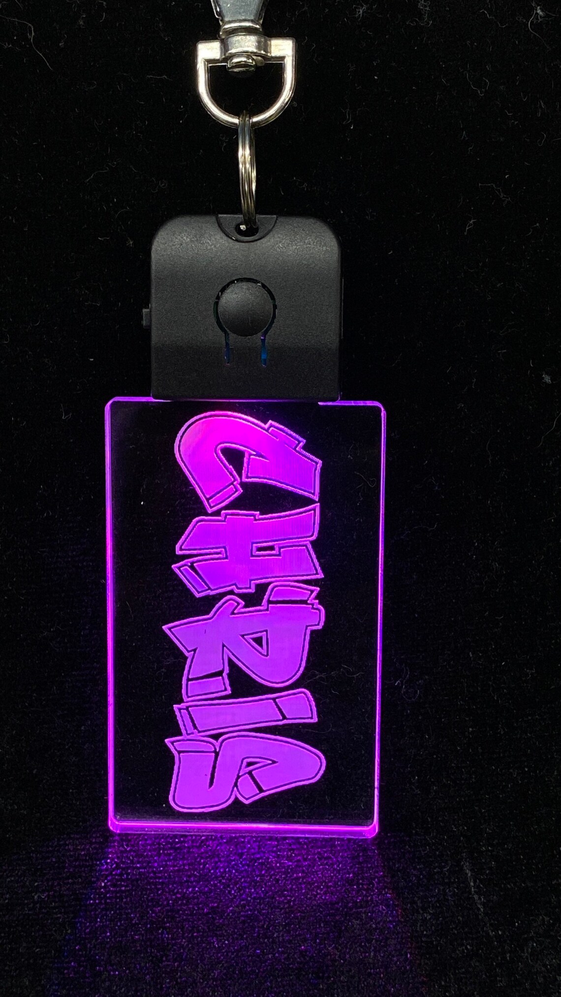 Personalized LED Light up Name Keychain USA Made Color Etsy