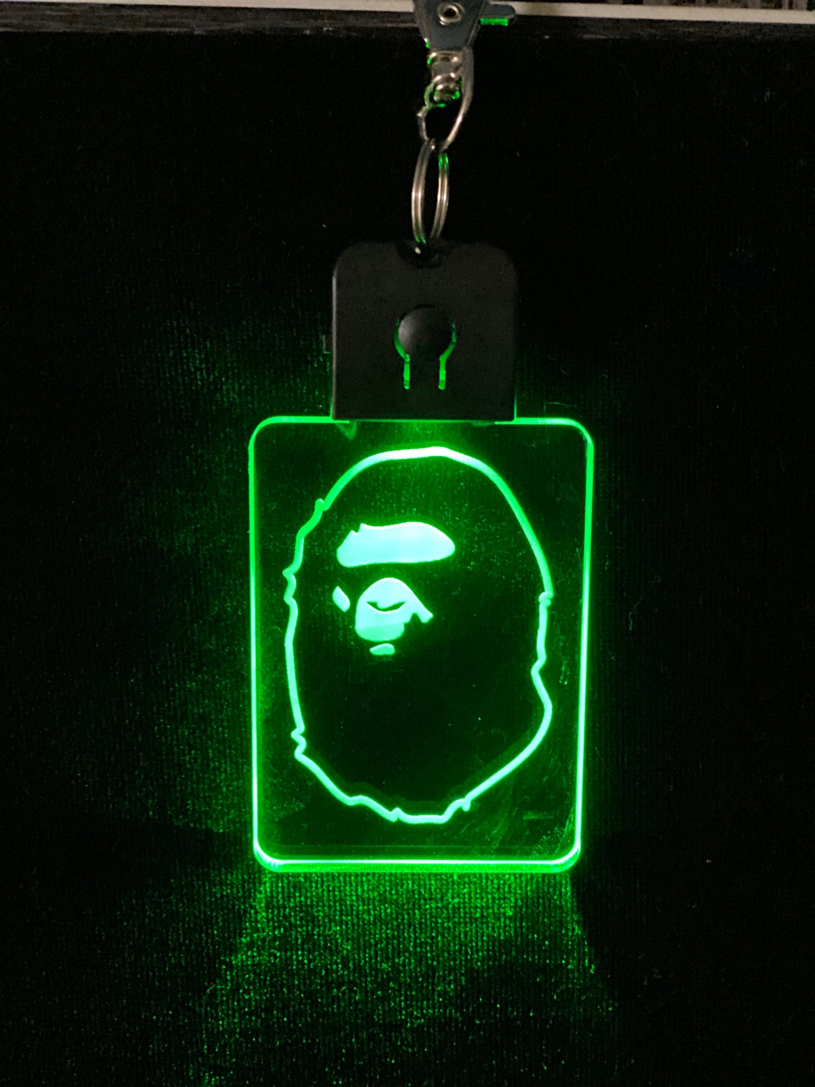 A Bathing Ape LED Keychain A Bathing Ape Necklace Bathing Etsy