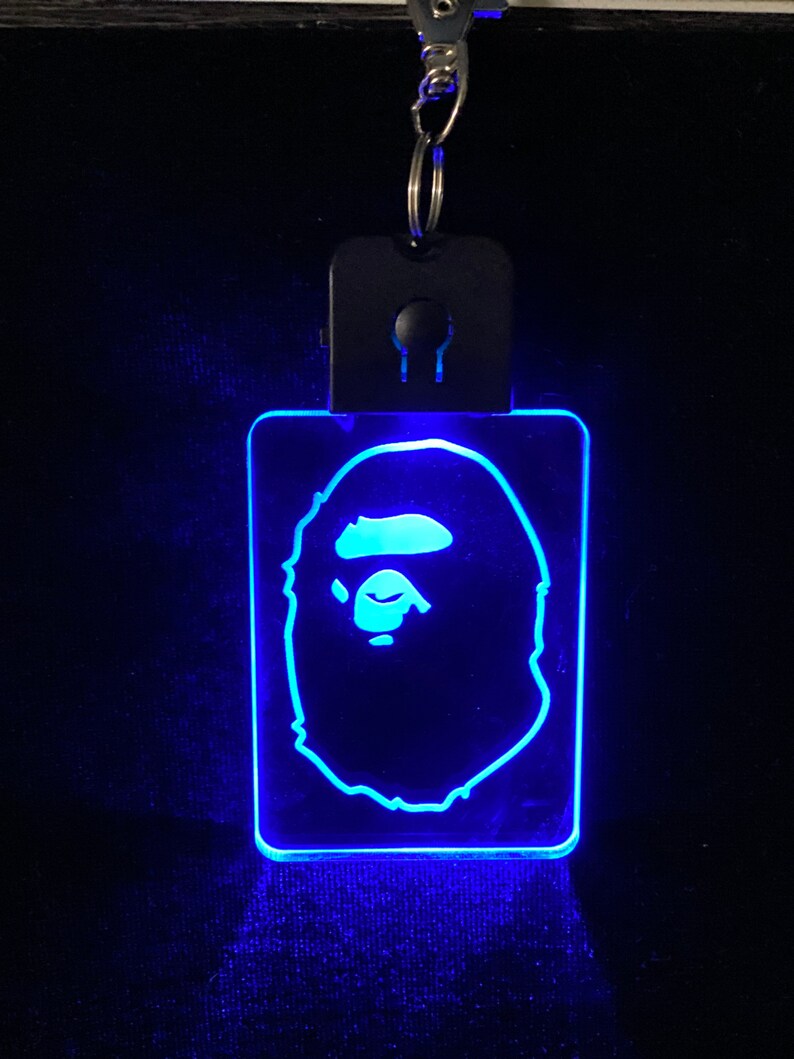 A Bathing Ape LED Keychain A Bathing Ape Necklace Bathing Etsy