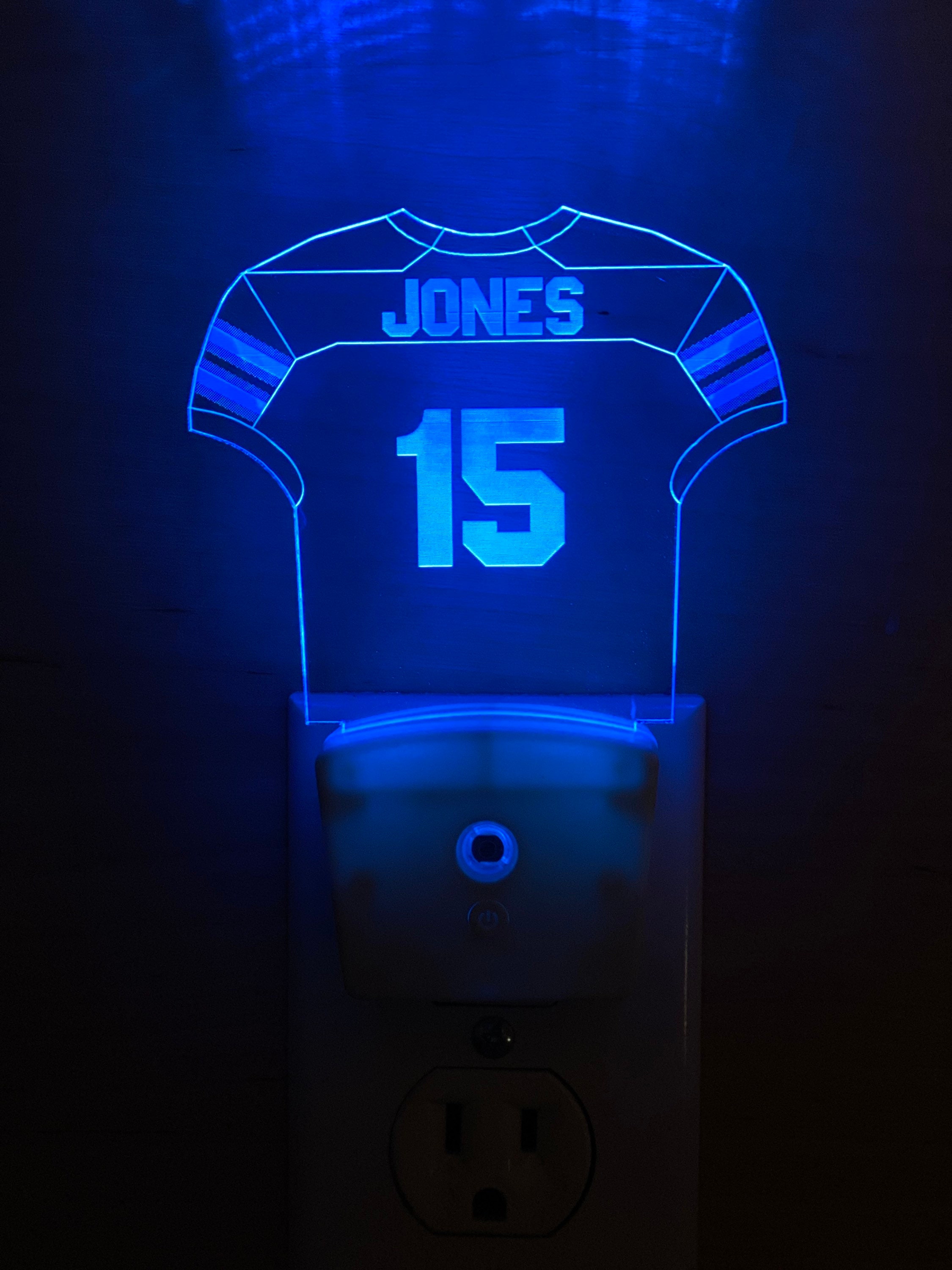 Personalized Football Jersey night light Colorchanging Etsy