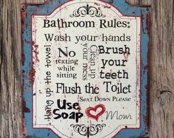 Wall quote bathroom | Etsy