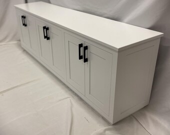 Shaker-style Office Credenza / Minimalist Office Cabinet / Hardwood Sideboard / Sofa table / Media Storage