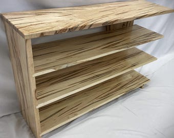 Eller Hardwood Media Shelf / Contemporary TV Console / Display Sideboard / Minimalist Media Center