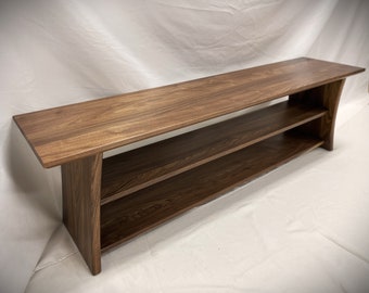 Holt Entryway Bench / Shoe Storage Bench / Hardwood Foyer Bench / Black Walnut Wood