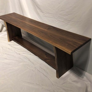 Fremont Dining Bench / Foyer Bench / Black Walnut Hardwood Entry Bench