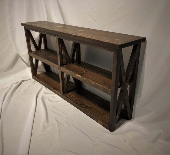 Rustic Console Table Minimalist Pine Wood Shelf X Etsy