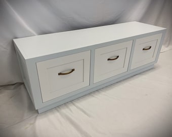 Shaker-Drawer Storage Bench / Window Bench / Banquette Bench / Mudroom Kitchen Storage