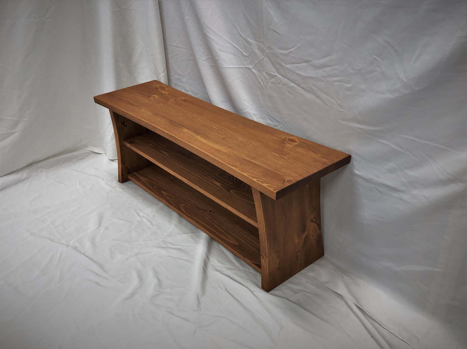 Rustic Pine Entryway Bench / Shoe Storage Bench / Foyer | Etsy