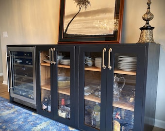 Fort Credenza / Hardwood Sideboard / Minimalist Office Cabinet / Liquor Cabinet / China Cabinet