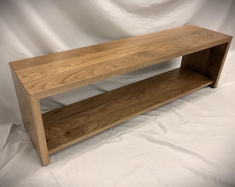 Handcrafted Waterfall Bench for Entryway / Shoe Storage / Foyer / Hallway / made of White Oak Wood