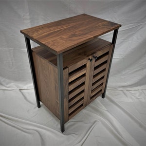Brittain XL Industrial Side Table / Minimalist End Table / Solid Hardwood