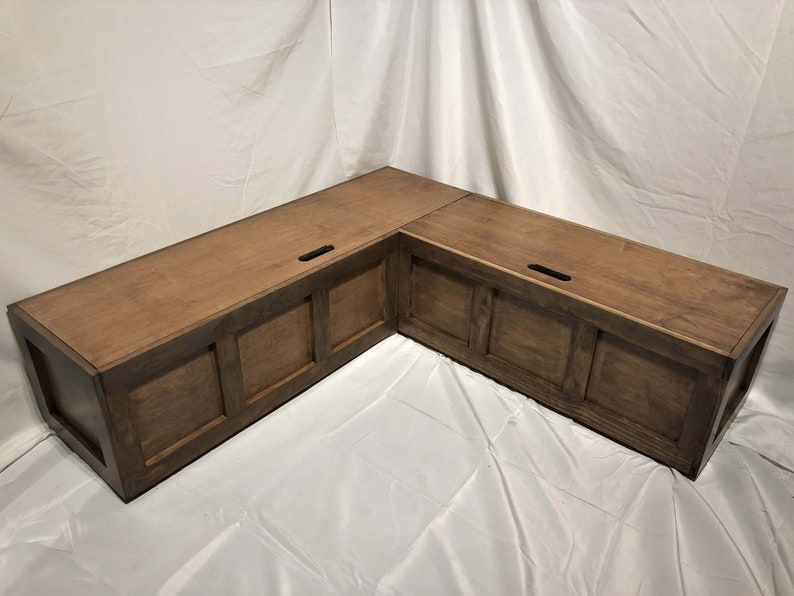 Corner Bench Set Shaker Banquette Bench Top Opening Etsy