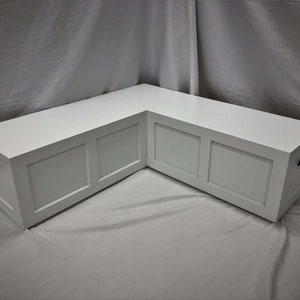 Shaker-style Corner Bench Set w/ Drawer Storage / Dining Banquette Bench / Drawer Storage Kitchen Bench / Breakfast Nook Benches