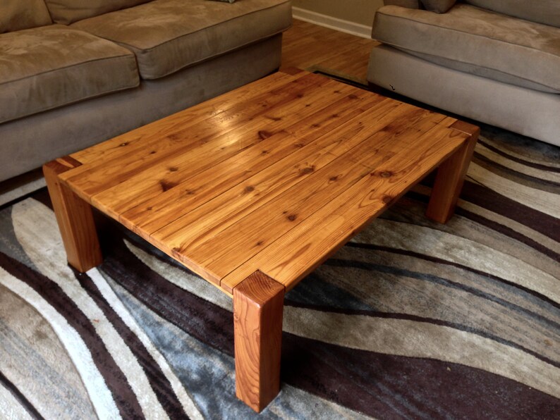 Rustic Coffee Table Cedar Indoor Outdoor Image 0