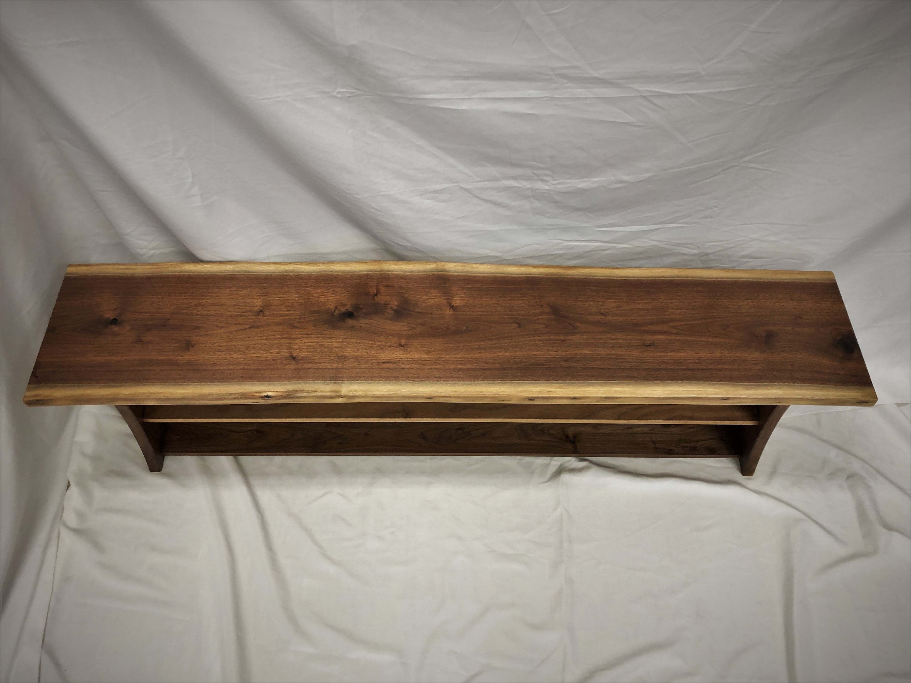 Nogal Live-edge Entryway Bench / Banco de almacenamiento de | Etsy