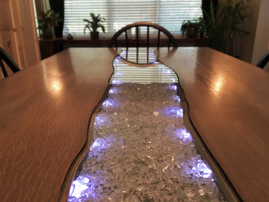 Starlight Glowing River Dining Table / Glass River Table / Etsy