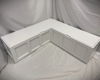 Shaker-style Corner Bench Set / Dining Banquette Bench / Top-opening Storage Bench / Breakfast Nook Benches