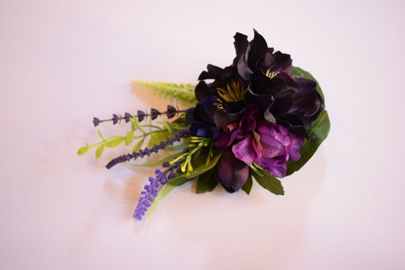 Midnight Roses Dark Blue Vintage Hair Flower Flower Etsy