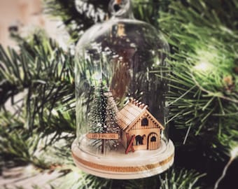 Glass Christmas Tree Hanging Decoration