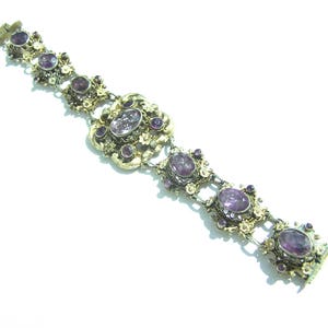 Austro-Hungarian Silver(800) Amethyst Bracelet -Victorian Silver Bracelet - Antique Silver Amethyst Bracelet - Amethyst Bracelet