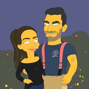 2 persons portrait. Anniversary gift for boyfriend.Wedding gift idea.Christmas gifts for her.your custom personalized drawing. anniversary
