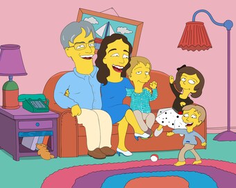 Retrato de 5 personas. Regalos de aniversario para hombres. Retrato de la foto. Regalo del día de la madre. Regalos de aniversario para mujeres. para ella. para él. para los hombres