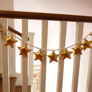 Garland: gold stars Nursery Star Garland Nursery Decor Nursery Decoration Kids Room Decor Girl Nursery Star Nursery Decor Banner image 2