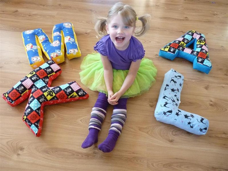 Big letter pillow, child pillow, letter coushion, child room decor, letters, super pllows, back to school, name, image 2