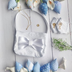 Weeding Bag, Kommuniontasche mit Spitze-Holly Kommuniontasche-Erstkommuniontasche-weiße Mädchentasche- Spitzentasche-