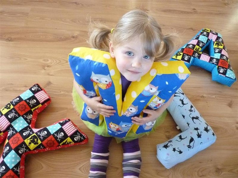 Big Letter Pillow Child Pillow Letter Coushion Child Room Etsy