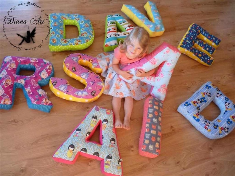 Big letter pillow, child pillow, letter coushion, child room decor, letters, super pllows, back to school, name, image 1