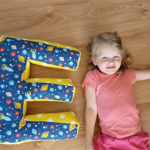 Big letter pillow, child pillow, letter coushion, child room decor, letters, super pllows, back to school, name, image 7