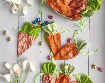 Boîte de cadeau de Pâques carotte, pochette de carotte, sac à dos en coton, sacs à dos pour enfants, sac de couleur vive, sac à dos de fruit