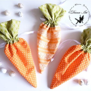 Easter Gift Box Carrot, Carrot Pouch, Cotton backpack, Kids backpacks, Bright color bag, Fruit backpack, Fruit bag image 2