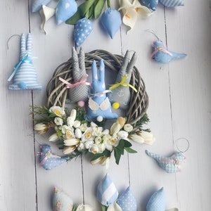 Ensemble doiseaux de printemps, décoration de Pâques, petit décor de printemps, décor de niveau printemps, oiseau pastel, amoureux de la nature, image 3