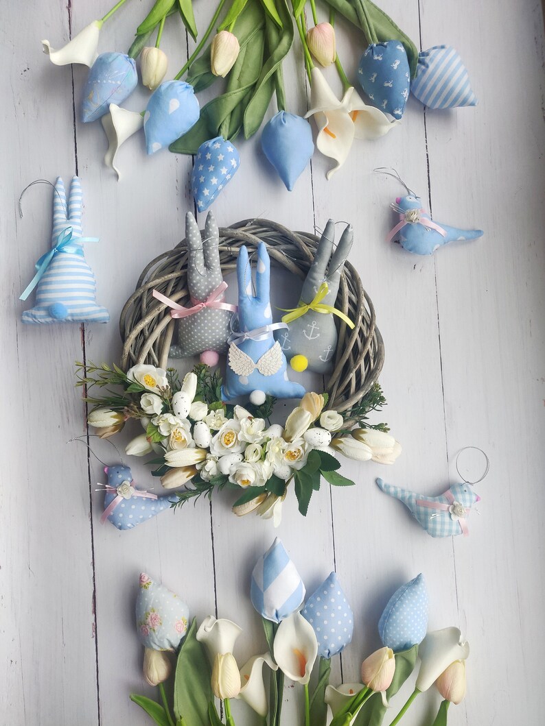 Spring bird set, Easter decoration, small spring decor, spring tier decor, pastel bird, nature lover, image 3