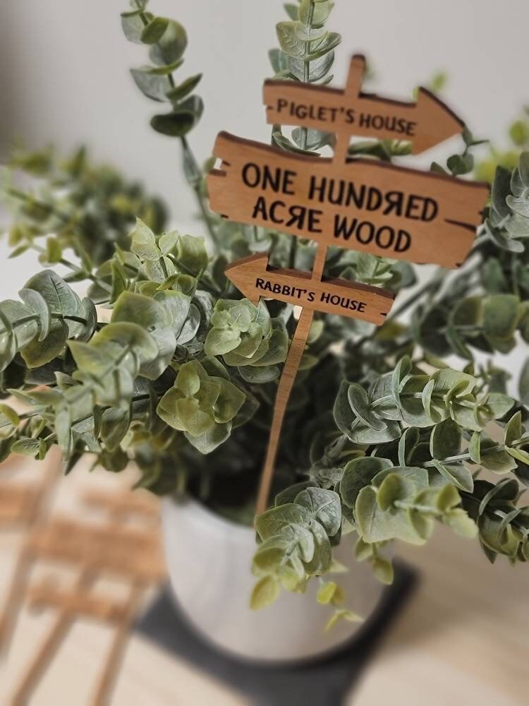 Winnie the Poohs One Hundred Acres cake topper party decor set of 5 Winny the pooh party decor classic pooh centerpiece 100