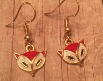 Fox Earrings,Foxy,Red Tail Fox Jewelry,Foxy Earrings,,Fox Jewelry,Vixen Earrings,Vixen,Fox