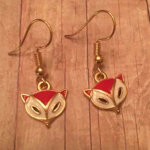 Fox Earrings,Foxy,Red Tail Fox Jewelry,Foxy Earrings,,Fox Jewelry,Vixen Earrings,Vixen,Fox