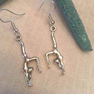 Gymnastics Earrings,Gymnast  Earrings, Acrobatics, Cartwheel,Gym,Sports,Gymnast Jewelry