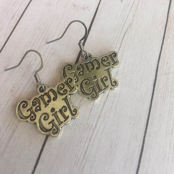 Gamer Girl Earrings,Video Gamer Earrings,Gamer Girl Jewelry,Gamer Gift,Geeky Girl, Geekery,Nerdy Girl,Gaming,Gamer Chick,Gamer Girl