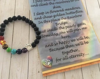 rainbow bridge bracelet cat