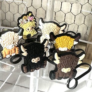 Highland Cow Straw Toppers,Cow Straw Topper,Gift for her,Stanley Straw Topper,Stanley Accessory,Straw Cover,Highland Cows,Farmlife,Homestead