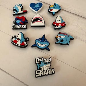 Shark Rubber Shoe Charms,Fun Shoe Charm,Shoe Clips ,Charms for Clogs,Shark Shoe Charms ,Shoe Accessories,Sharks,Shark Week,Jaws,Cape Cod