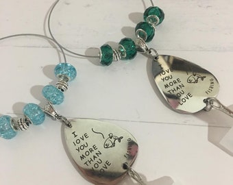 Fishing Car Charms,I Love you More Than You Love Fishing,Hook Line and Sinker,Greatest Catch Of My Life,Fisherman Gift,Fish Life,Fishermen