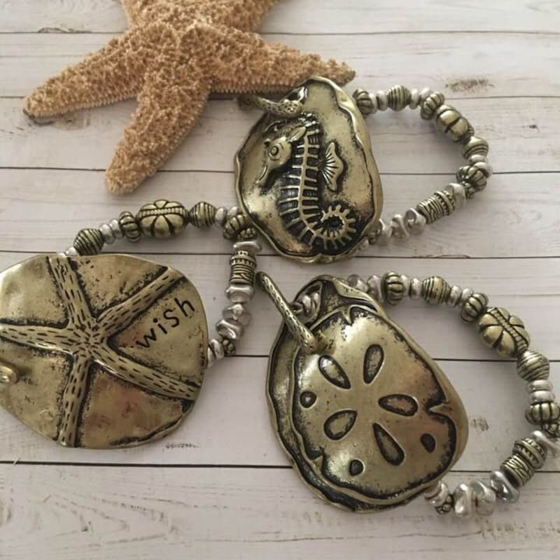 Shell + Starfish Double Stretch Bracelet main image 1