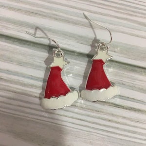 Red Christmas Hat Earrings,Santa Hat Earrings,Christmas Jewelry,Holiday Fun Earrings,Christmas Earrings,Xmas Fun,Festive,Holiday Jewelry